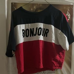 Size small crop top tee shirt never worn from forever 21